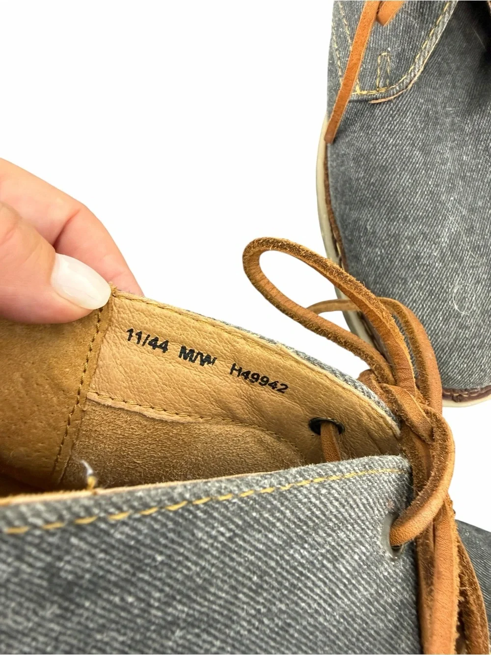 Born Cristian Gray Canvas Chukka Boots with Tan Leather Laces